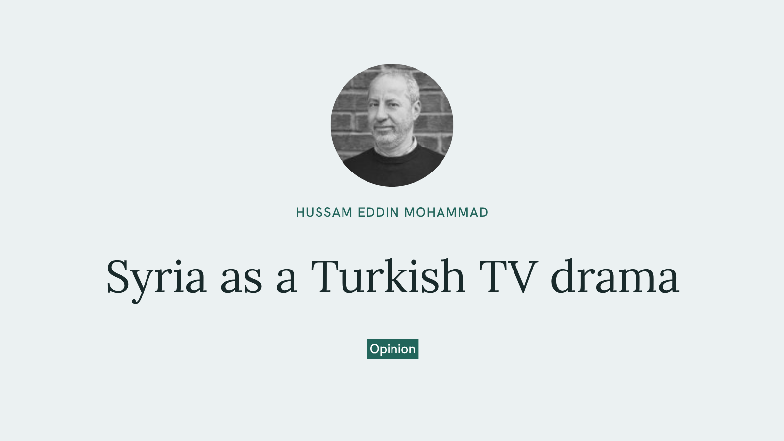 Syria as a Turkish TV drama